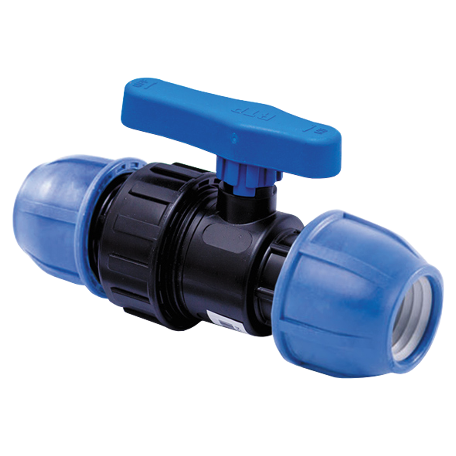 Чистый берег - Кран шаровый компрессионный для ПЭ